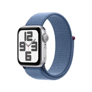 Apple Watch SE GPS 40mm Gümüş Rengi Alüminyum Kasa ve Buz Mavisi Spor Loop